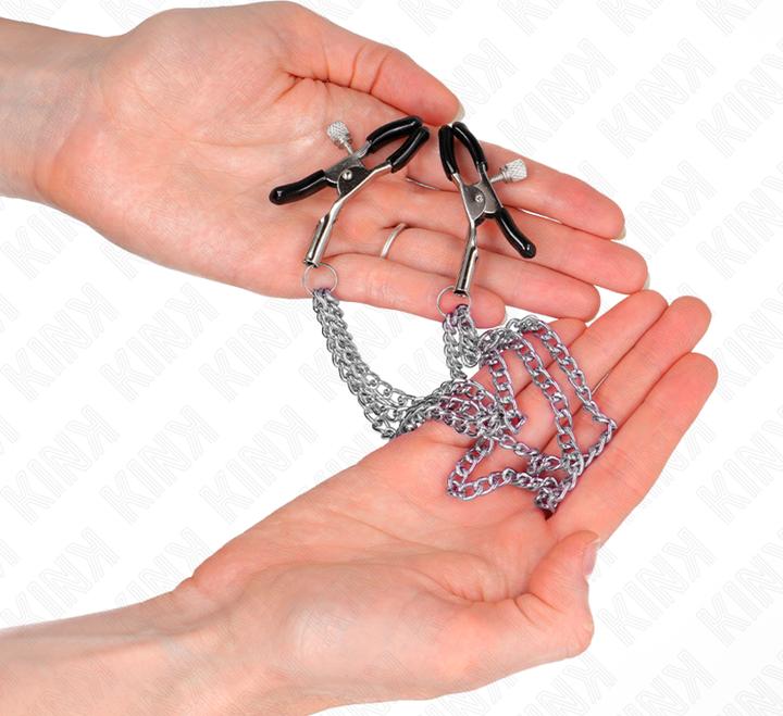 Produktbild Pipedream KINK - NIPPELKLEMMEN MIT 3 KETTEN SILBER 20/23/28 CM