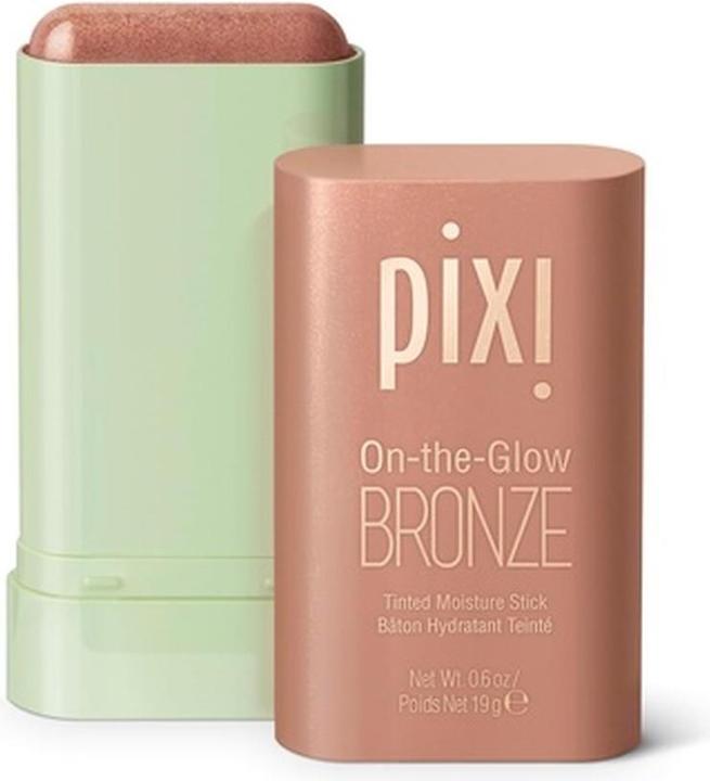 Immagine prodotto Pixi On-the-Glow Bronze SoftGlow Hydrating Tinted Moisture Bronzer Stick con ginseng, aloe vera e fr. (Bronzer, 19 g)