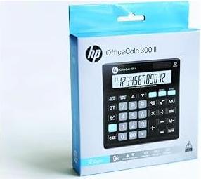 Image du produit HP Calculatrice de bureau OfficeCalc 300 II noire (Cellules solaires, Piles)