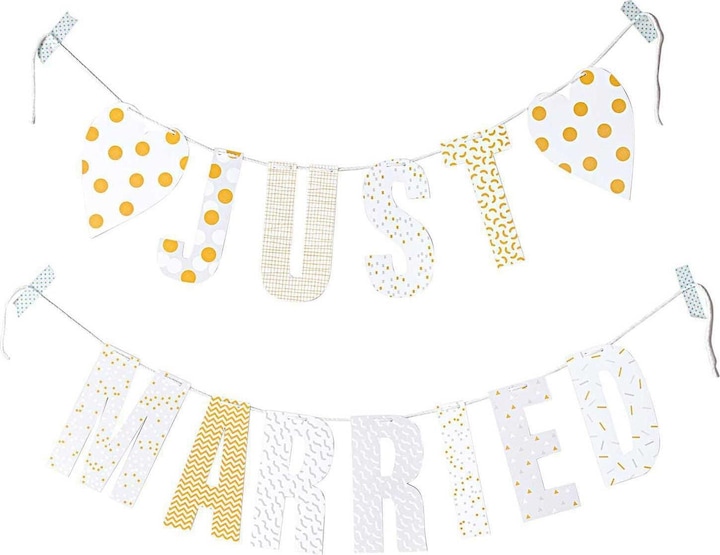 Immagine prodotto Rico Design Ghirlanda Just Married 3 m, Multicolore