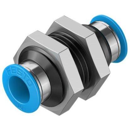 Festo, Accessori per viti, Push-in Bulkhead Connector, 10mm