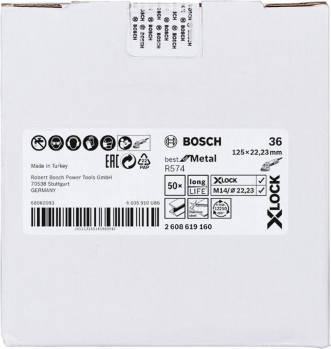 Produktbild Bosch Professional Zubehör PRO R574 X-Lock Fiberscheibe, 125 mm, G36 (36)