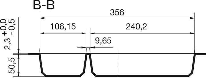Actual product image Agoform Cutlery tray Classico shortenable 440x340x50.5mm, plastic slate grey