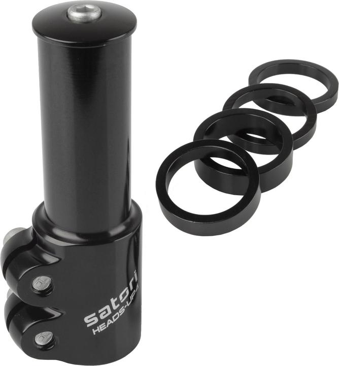 Messingschlager Satori - H?henadapter f?r Ahead Vorbau - Heads-Up4 (Schwarz) (1 mm, 28.60 mm)