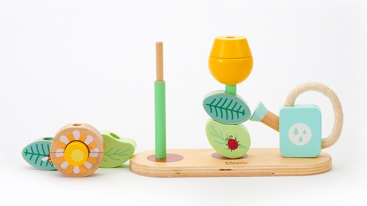 Immagine prodotto Classic World Puzzle di legno impilabile giardino fiorito, 11 pezzi.