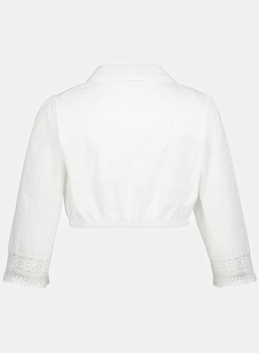Actual product image Ulla Popken Collared Cropped Dirndl Blouse (60)