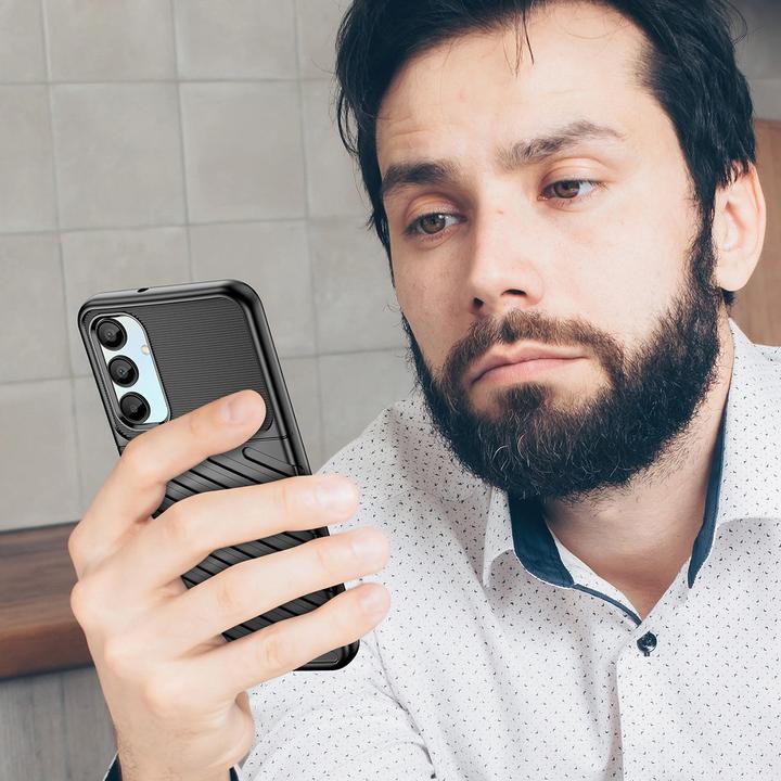 Actual product image Hurtel Back panel cover Thunder Case for Samsung Galaxy A56/A36 Silicone Armored Cover - Black (Samsung Galaxy A36, Samsung Galaxy A56)