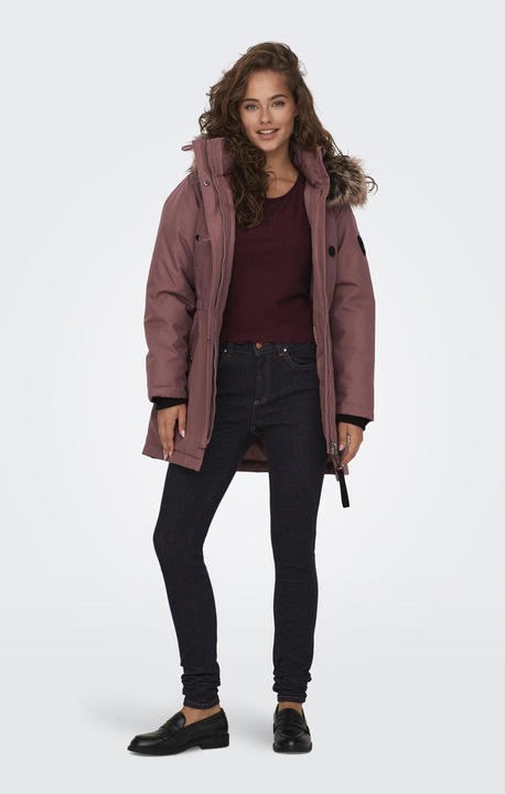 Image du produit Only Capuche avec bord en fausse fourrure amovible Poignets côtelés Parka Longue parka (S)