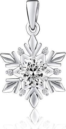 Silvego Ciondolo in argento Fiocco di neve con zirconi Swarovski JJJP0811 (Argento)