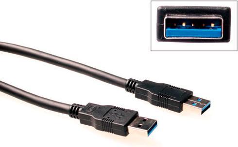 Produktbild Advanced Cable Technology SB3005 5.00m USB A USB A Männlich Männlich Schwarz USB Kabel (5 m, USB 3.0)
