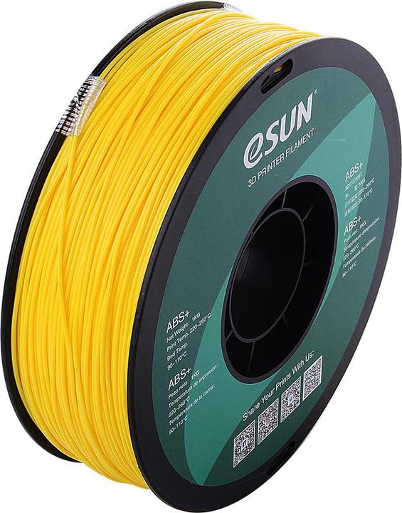 Productafbeelding eSUN ABS+ 1,75mm Geel 1kg 3D Filament (ABS, 1.75 mm, 1000 g, Geel)