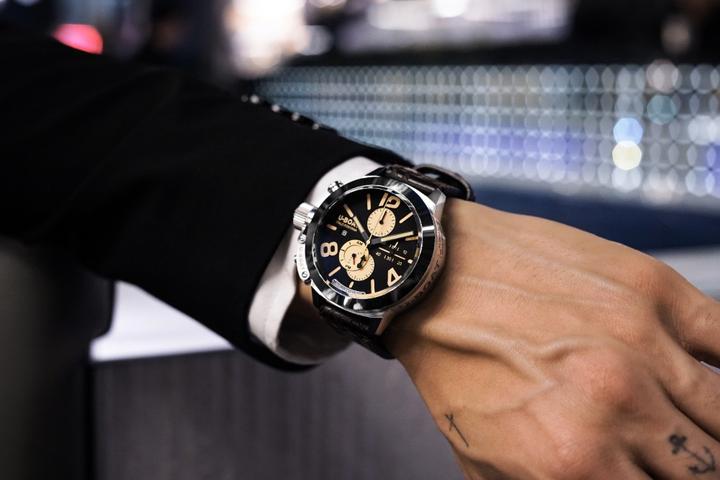 Actual product image U-Boat Classico (Analogue wristwatch, Swiss made, Chronograph, 45 mm)