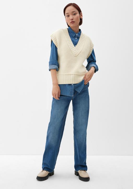 Image du produit s.Oliver Strickpullover Kurzarm-Pullover aus Wolle (36)