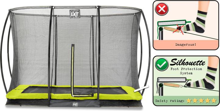 Actual product image Exit Silhouette Ground Rect with safety net (244 cm)