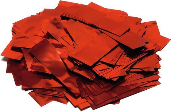 Actual product image TCM Metallic confetti rectangular 55x18mm, red, 1kg