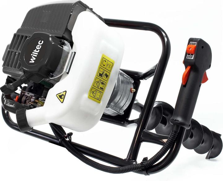 Actual product image Wiltec Petrol Ground Drill Set 1.4kW 1.9HP including Earth Auger Drill Bit 100mm