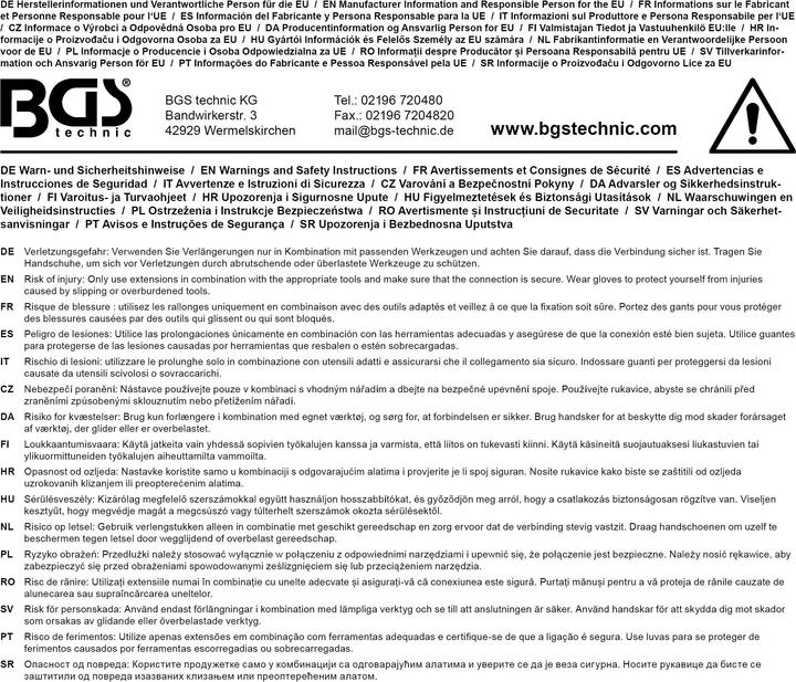 Actual product image BGS Extension set