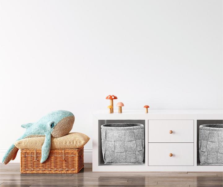 Actual product image N8werk Felt storage basket 32 cm light grey (1 x, 32 x 32 x 32 cm)