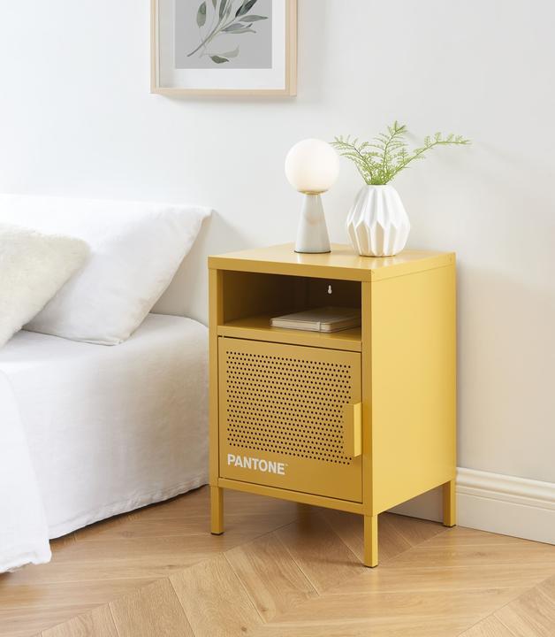 Immagine prodotto Pantone Nachttisch Metall senfgelb 40cm (40 x 35 x 58 cm)