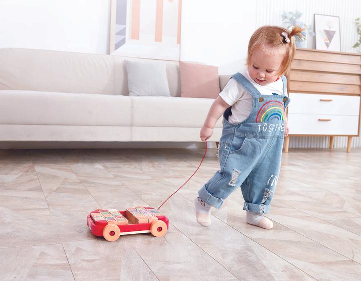 Immagine prodotto Hape Blocchi di lettere nel carrello estraibile