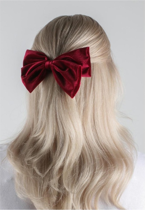 Immagine prodotto Trisa Capelli - Fermaglio per capelli in velluto e fiocco borgogna