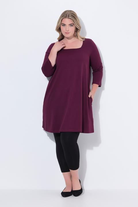 Immagine prodotto Ulla Popken Maglia dal taglio lungo e svasato con scollo rettangolare e maniche a 3/4 (54)