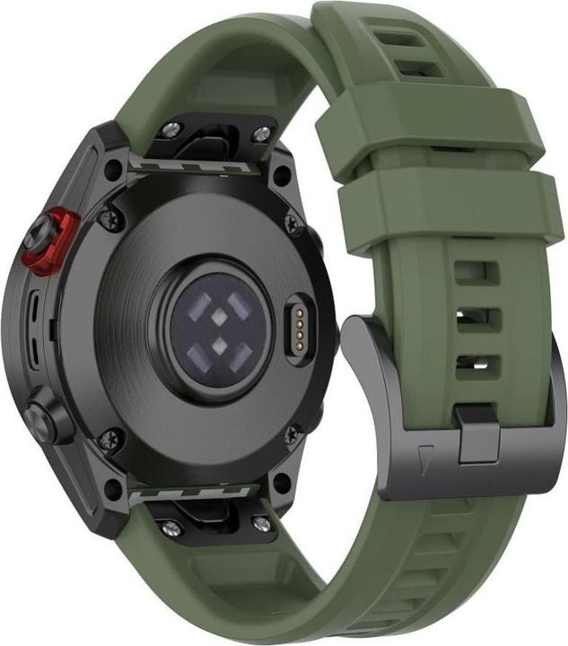 Actual product image OEM Strap Silicone strap for GARMIN FENIX 3 / 3HR / 5X / 6X / 6X Pro / 7X / 7X Pro dark green (4) (Silicone)