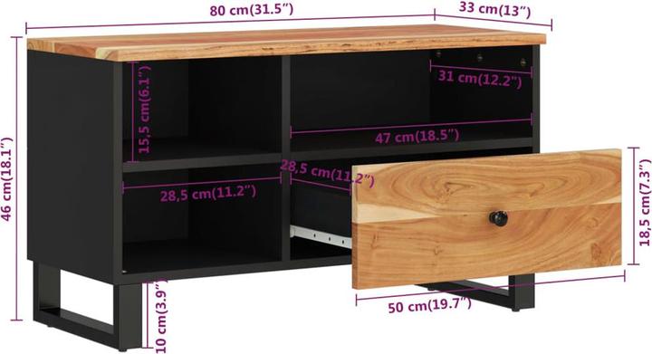 Image du produit vidaXL Karla (80 x 33 x 46 cm)