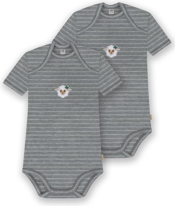 Actual product image Normani Set of 2 baby merino bodysuit short sleeves "Tauranga" - 9289 (62)