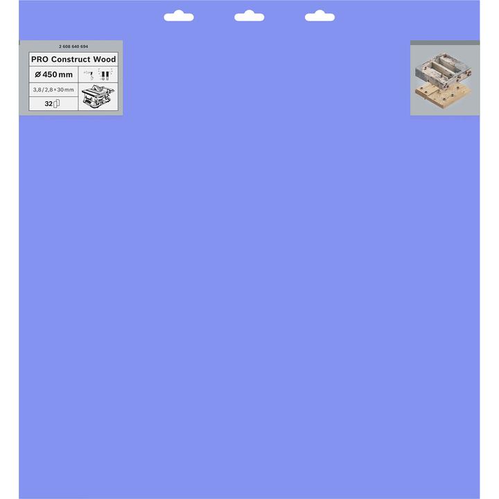 Produktbild Bosch Professional Zubehör PRO Construct Wood Kreissägeblatt, 450 x 3,8 x 30 mm