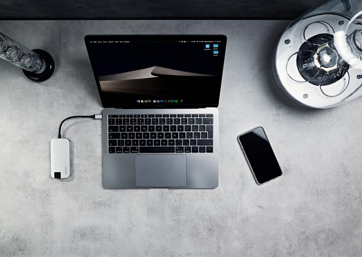 Immagine prodotto Epico 9915112100020 dock per laptop/replicatore di porte USB 3.2 Gen 1 (3.1 Gen 1) Type-C Nero, Argento (USB-C, 7 Porti)