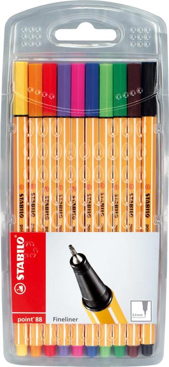 Produktbild STABILO point 88 Fineliner (Mehrfarbig, 10 x)