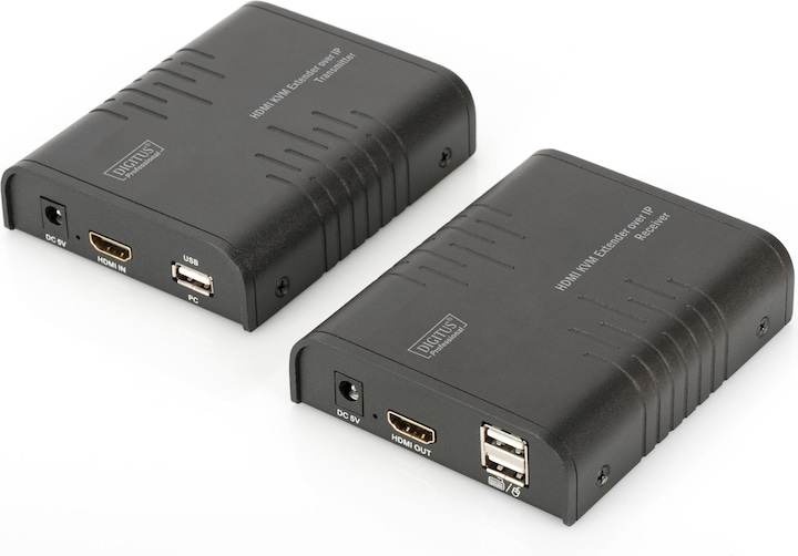 Immagine prodotto Digitus Estensore KVM HDMI KVM Extender 120 m tramite cavo di rete Cat 5 5E
