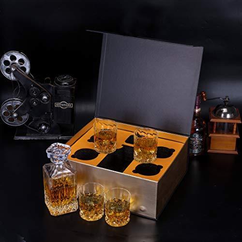 Actual product image Kanars 5 piece whiskey decanter set