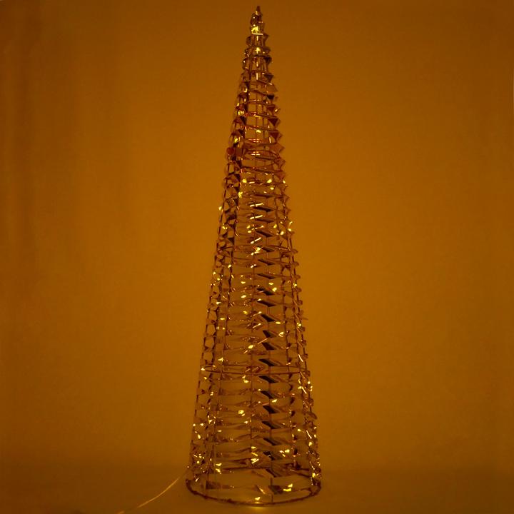 Actual product image H & S Collection Christmas light pyramid with micro LEDs and timer, h 80 cm