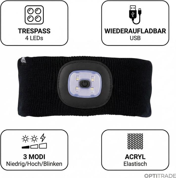 Actual product image Trespass OSTEN LED Stirnband