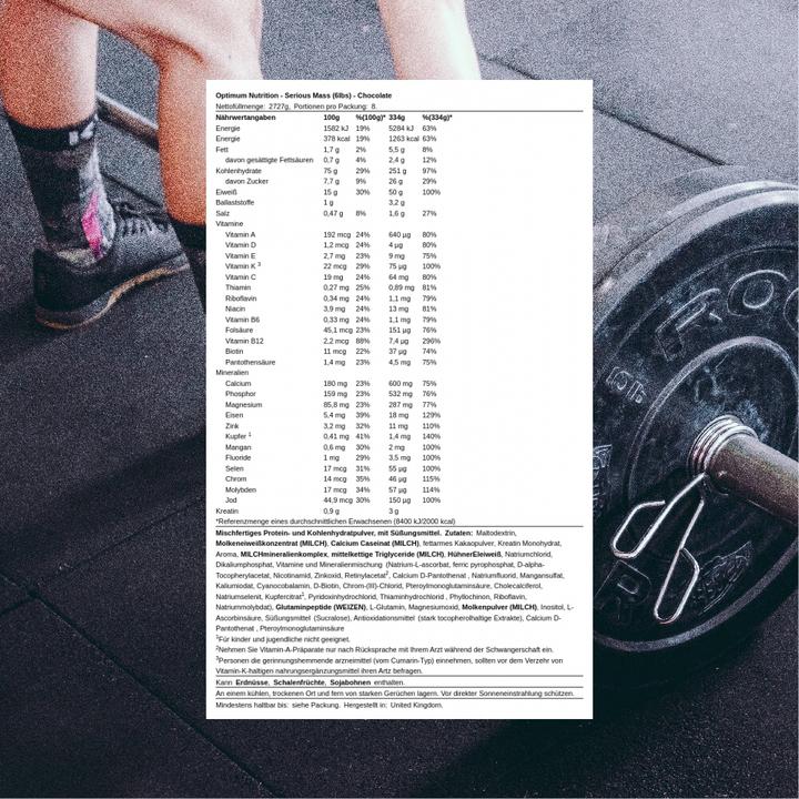 Actual product image Optimum Nutrition Serious Mass (Chocolate, 1 x, 3022 g)