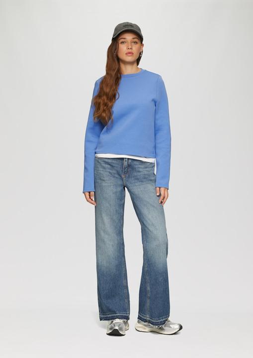 Produktbild s.Oliver Sweatshirt Verkürztes Sweatshirt aus Interlockjersey (M)