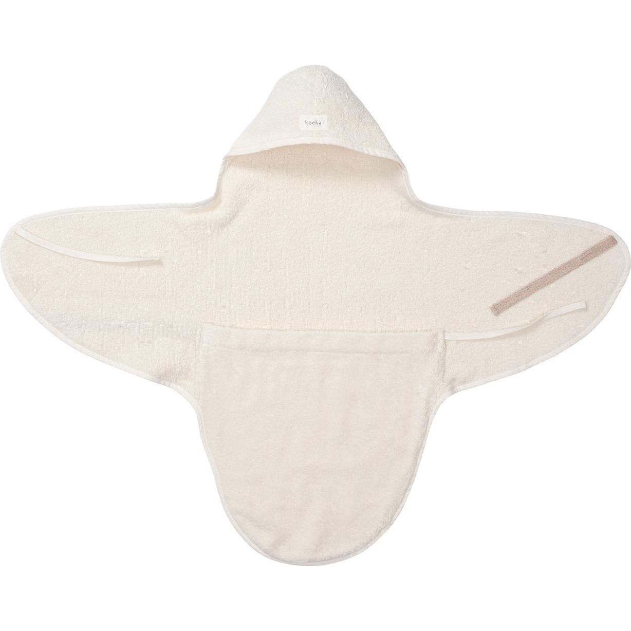 Koeka, Babybadetuch, Umschlagtuch für Neugeborene Dijon Daily warm white