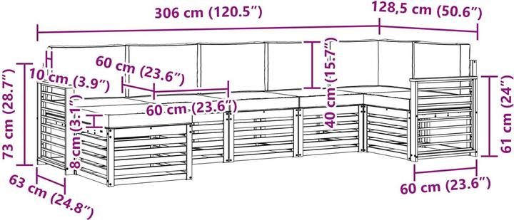 Produktbild vidaXL Outdoor-Sofa