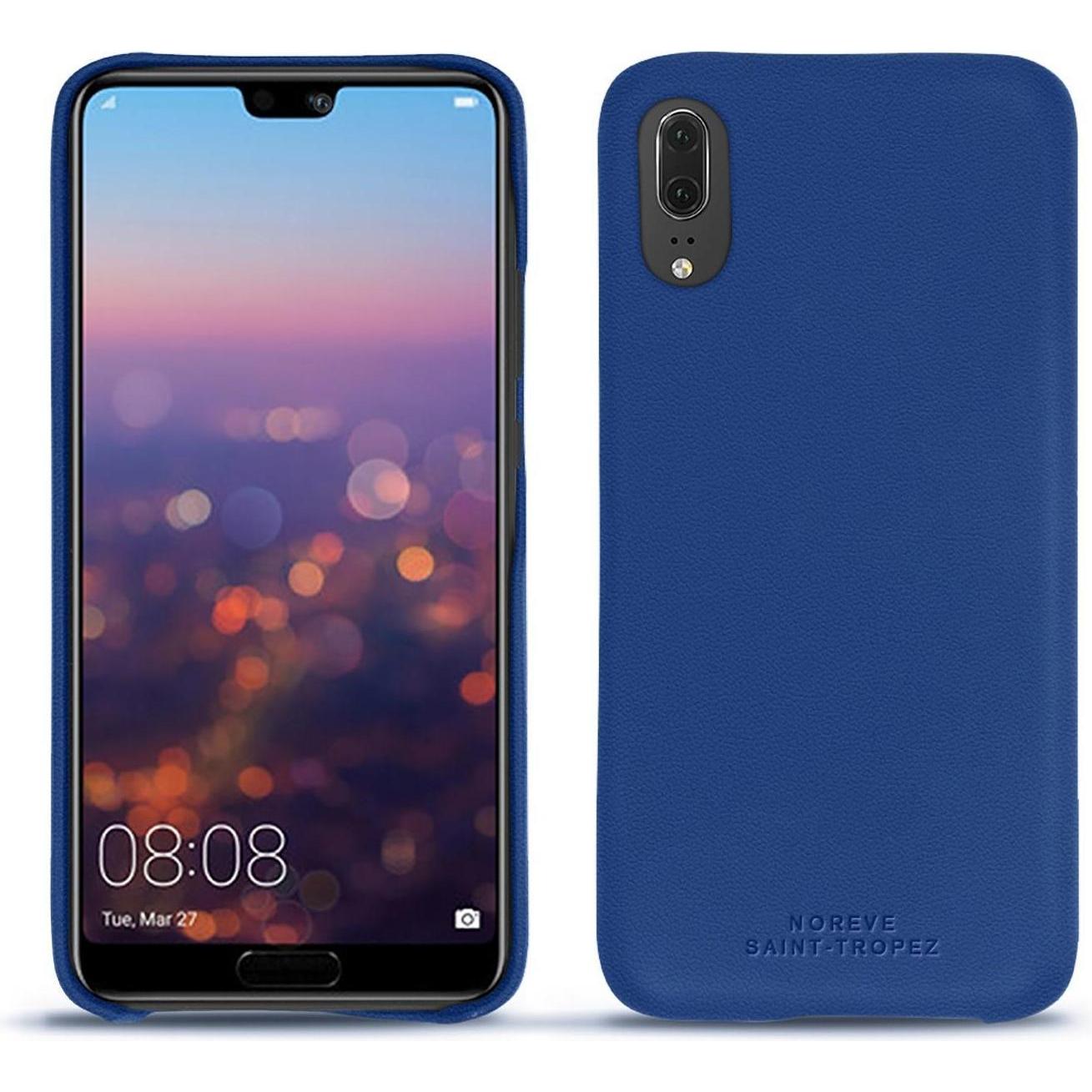 Noreve Lederschutzhülle (Huawei P20), Smartphone Hülle, Blau