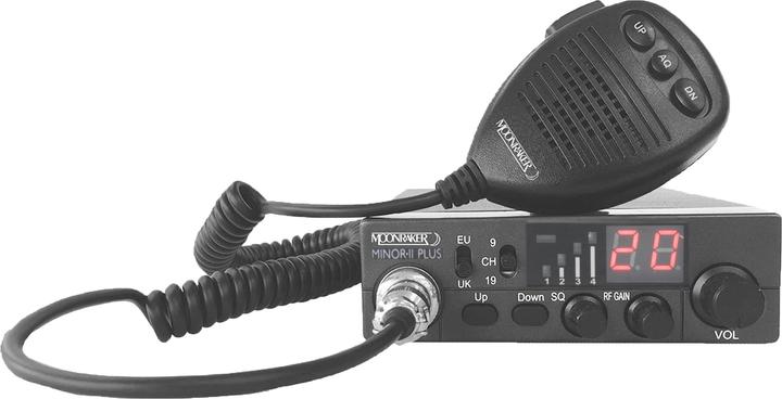 Moonraker Radio CB MINOR II PLUS, RF GAIN, ASQ regolabile e alimentatore 12V-24V