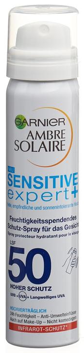 Actual product image Garnier Ambre Solaire Sensitive expert+ Over Makeup Super UV (Sun spray, SPF 50, 75 ml, 75 g)
