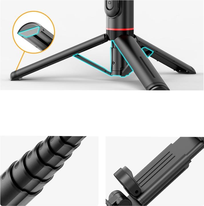 Image du produit Deltalabs Selfie Stick Tripod Support avec LED + déclencheur à distance Bluetooth