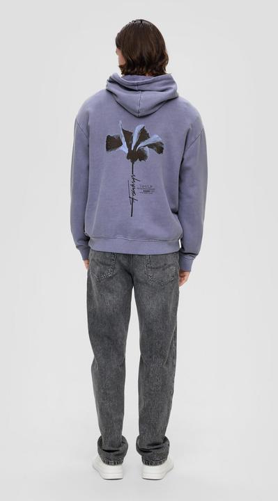 Produktbild s.Oliver Sweatshirt Hoodie mit Front- und Rückenprint (L)