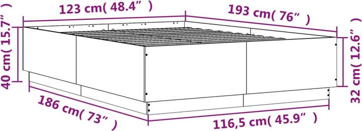 Produktbild vidaXL Bettgestell (150 x 200 cm)