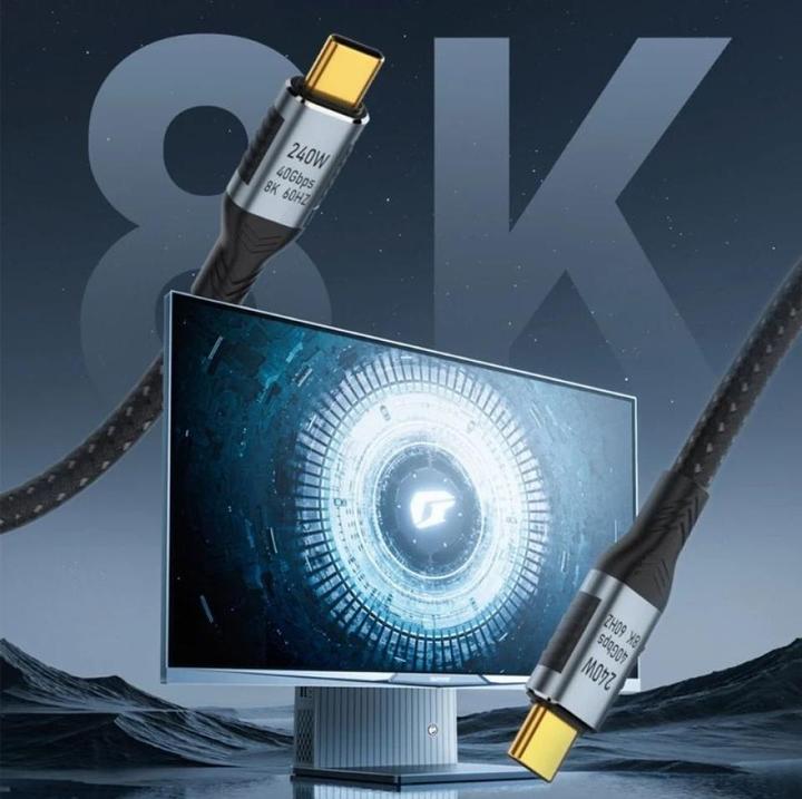 Actual product image PowerGuard USB-C cable USB4 Gen3x2 240W 50cm Data & Charge (0.50 m, USB 4.0)