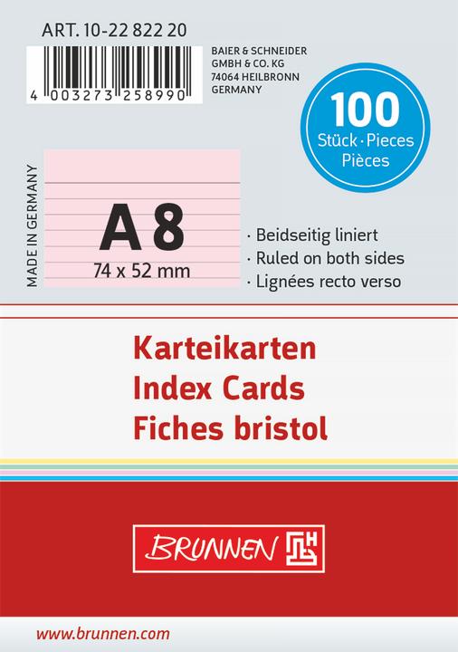 Produktbild Brunnen KARTEIKAR. LIN /Pà100 (A8, 100x, 180 g/m²)