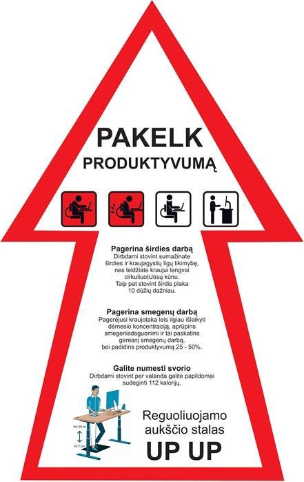 Produktbild Up Up Height-adjustable table Loki Black (140 x 60 x 70 cm)