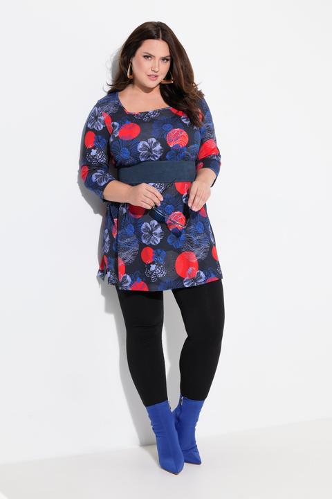 Immagine prodotto Ulla Popken Maglia dal taglio lungo e svasato con scollo rettangolare e maniche a 3/4 (50, 52)